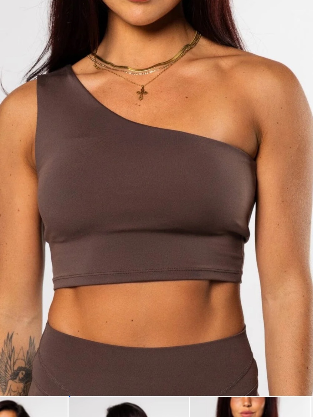 Paragon One shoulder top sports bra